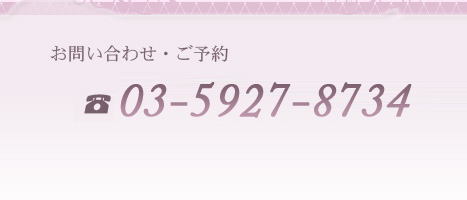 お問い合わせ・ご予約03-5927-8734